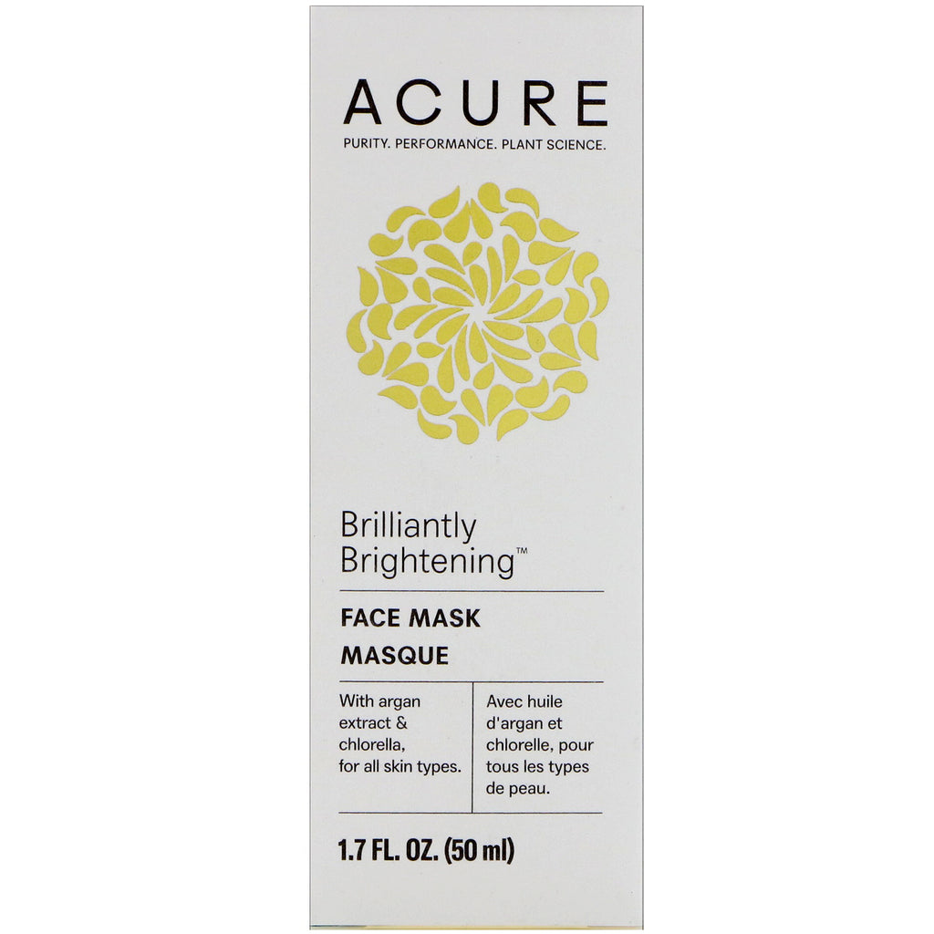 Acure, Brilliantly Brightening, Face Mask, 1.7 fl oz (50 ml)