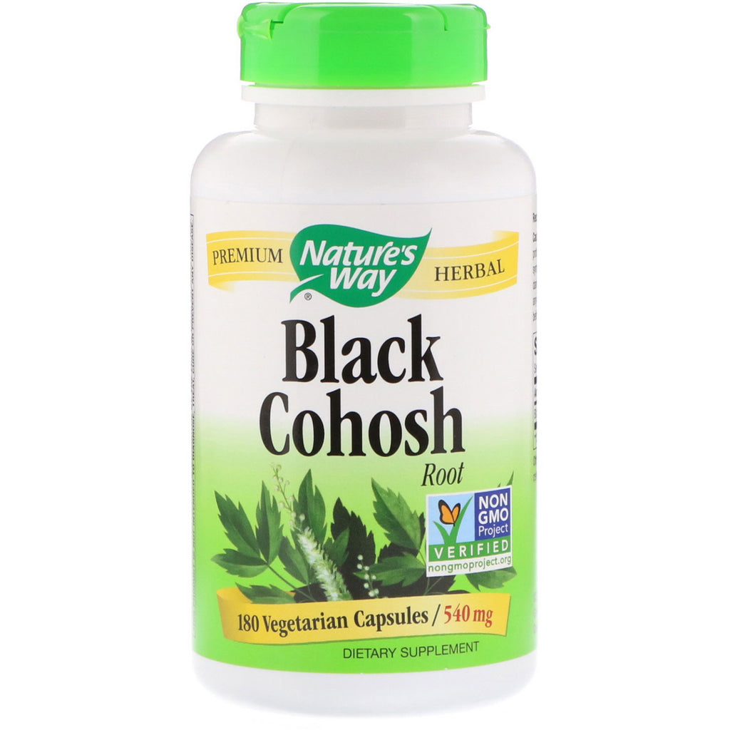 Nature's Way, Black Cohosh Root, 540 mg, 180 vegetariske kapsler