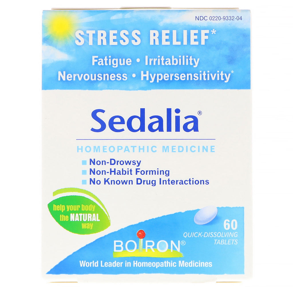 Boiron, sedalier, stresslindring, 60 hurtigtopløselige tabletter