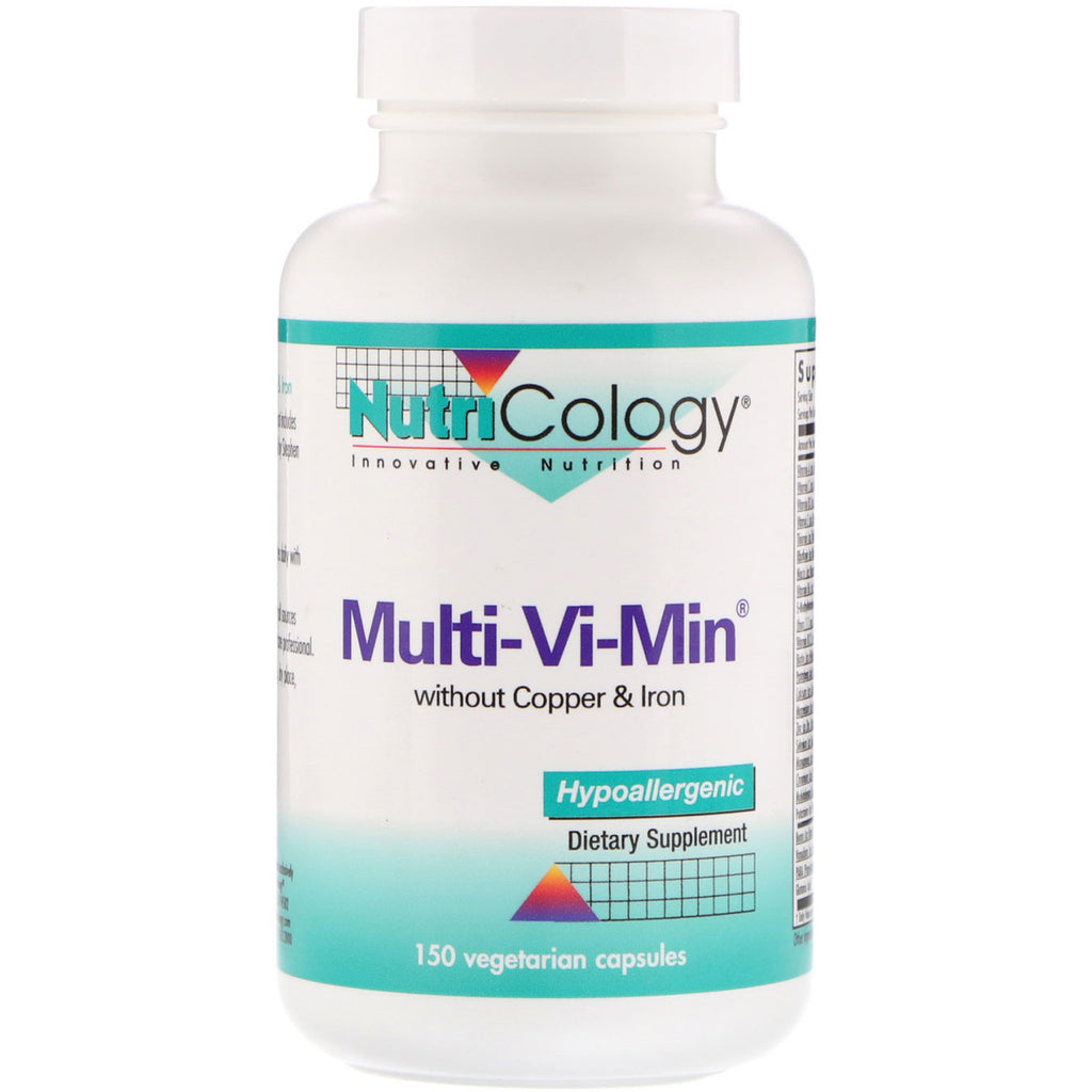 Nutricologie, Multi-Vi-Min zonder koper en ijzer, 150 Vegetarische capsules