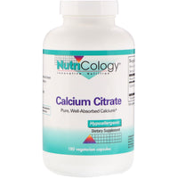 Nutricology, Calcium Citrate, 180 Vegetarian Capsules