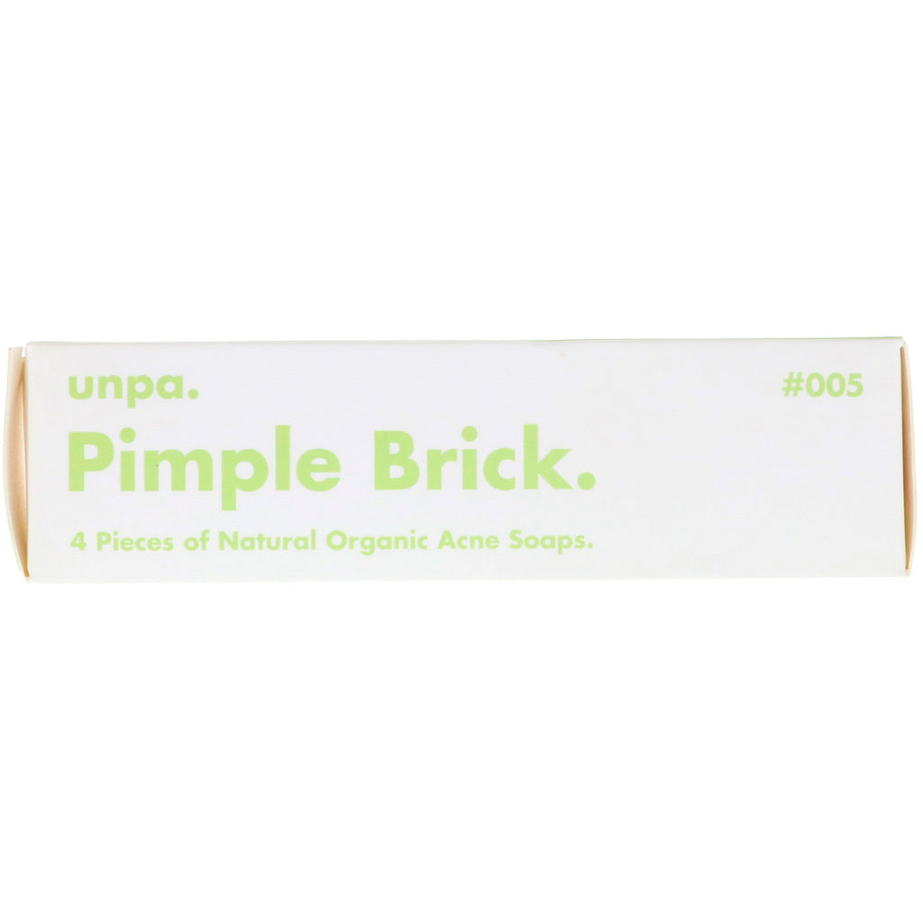 Unpa., Pimple Brick, Jabones naturales para el acné, 4 piezas