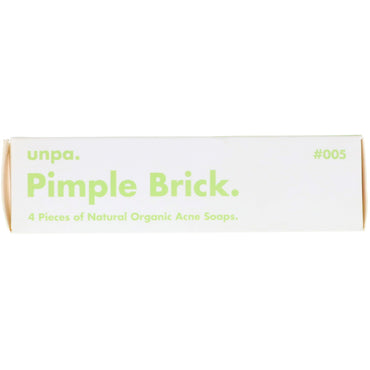 Unpa., tijolo para espinhas, sabonetes naturais para acne, 4 peças