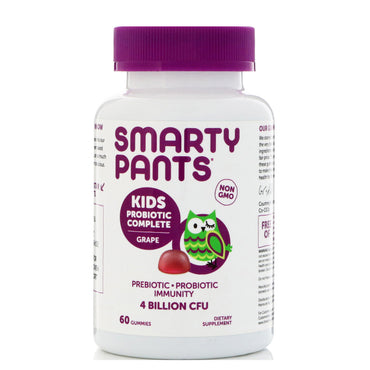 SmartyPants, Kids Probiotic Complete, Grape, 4 Billion CFU, 60 Gummies