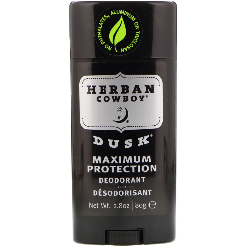 Herban Cowboy, maksimal beskyttelsesdeodorant, skumring, 2,8 oz (80 g)