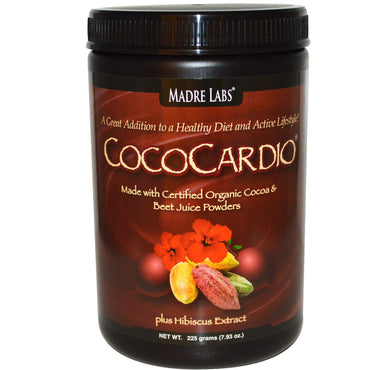 Madre Labs, CocoCardio, polvos de jugo de remolacha y cacao certificados, más extracto de hibisco, 7,93 oz. (225 gramos)