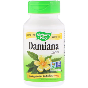Nature's Way, Damiana, Feuilles, 400 mg, 100 capsules végétariennes