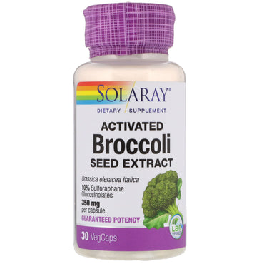 Solaray, extracto de semilla de brócoli activado, 350 mg, 30 VegCaps