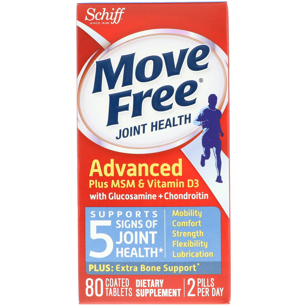 Schiff, vrij bewegen, gewrichtsgezondheid, 80 omhulde tabletten