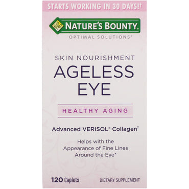 Nature's Bounty, Soluciones óptimas, Nutrición eterna para la piel de los ojos, 120 cápsulas