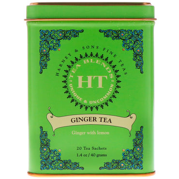 Harney & Sons, Ginger Tea, 20 Tea Sachets, 1.4 oz (40 g)