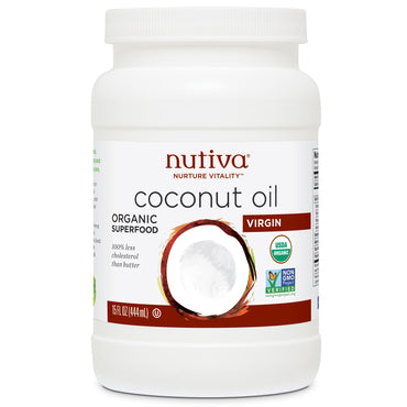 Nutiva, 코코넛 오일, 버진, 444ml(15fl oz)
