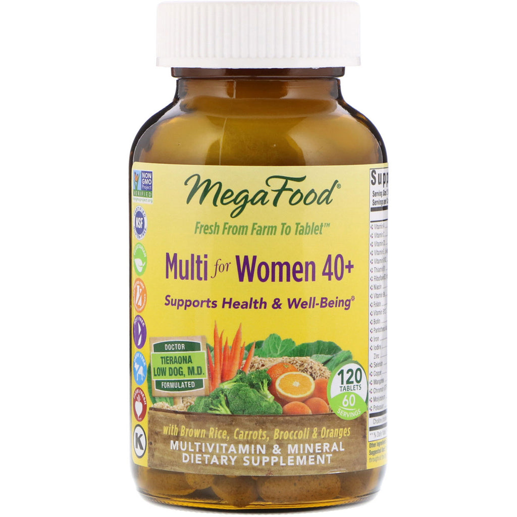 MegaFood, Multi dla kobiet 40+, 120 Tabletek