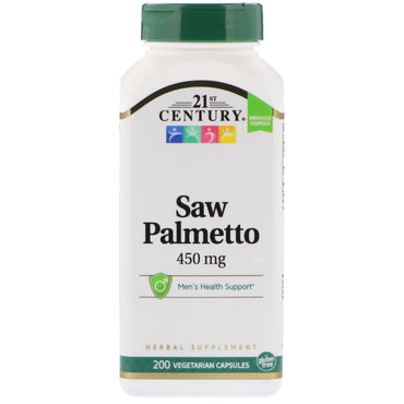 21st Century, Saw Palmetto, Apoyo a la salud masculina, 450 mg, 200 cápsulas vegetarianas