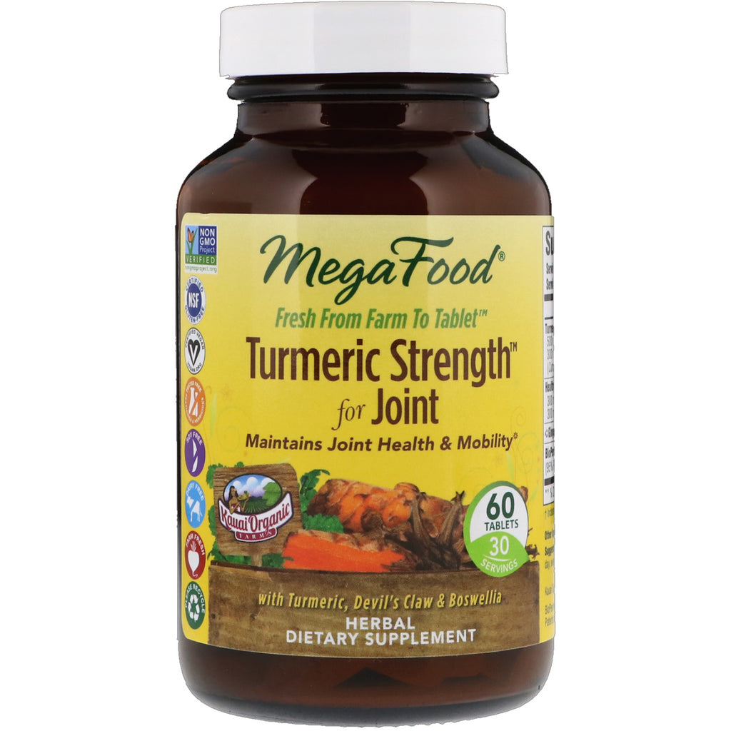 MegaFood, Turmeric Strength For Joint, 60 Tablets