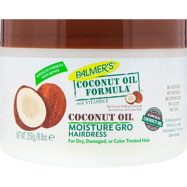 Palmer's, Formule à l'huile de noix de coco, avec vitamine E, Moisture Gro Hairdress, 8,8 oz (250 g)