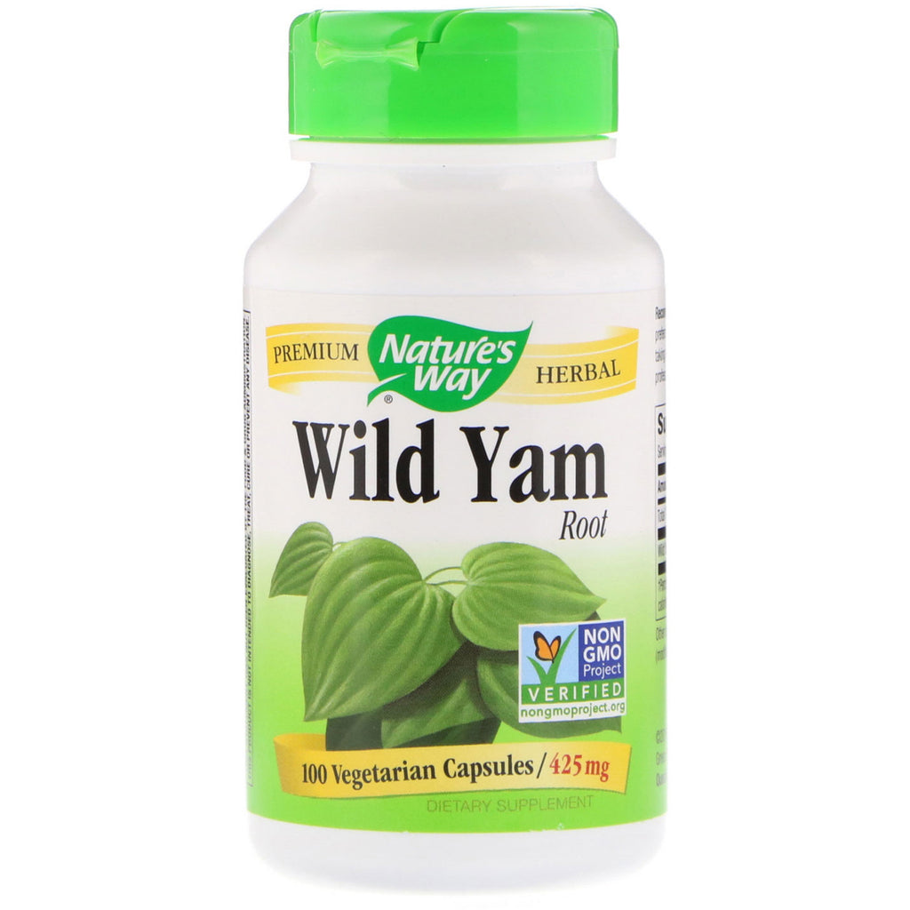 Nature's Way, Wild Yam, Root, 425 mg, 100 vegetariske kapsler