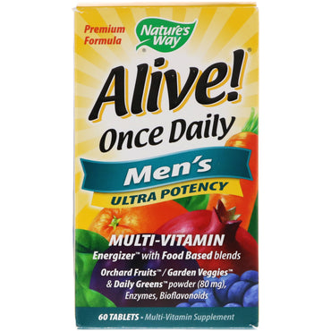 דרך הטבע, בחיים! פעם ביום, מולטי ויטמין לגברים, 60 טבליות