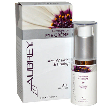 Aubrey s, Lumessence Eye Cream, כל סוגי העור, .5 fl oz (15 מ"ל)