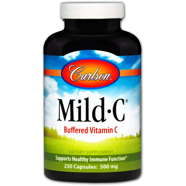 Carlson Labs, Mild-C, 500 mg, 250 gélules