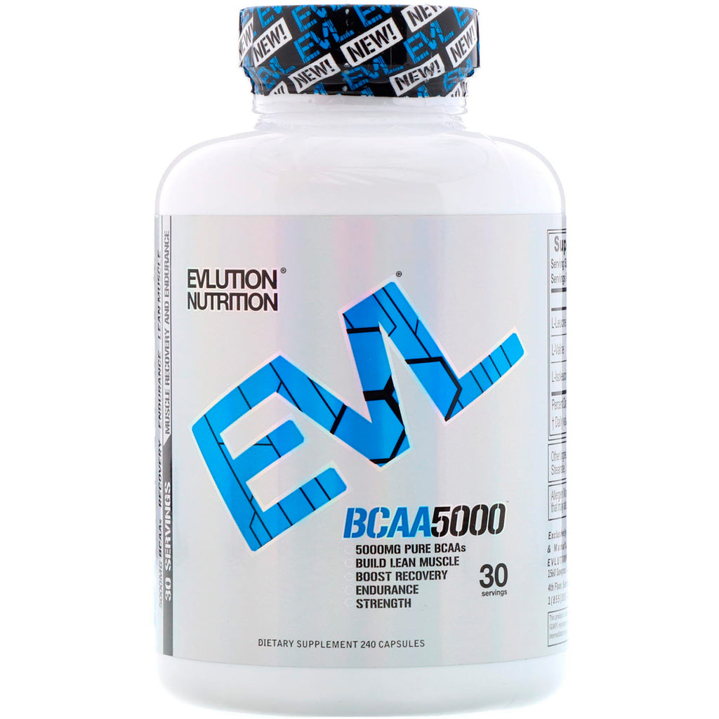 EVLution Nutrition, BCAA 5000, 240 Capsules