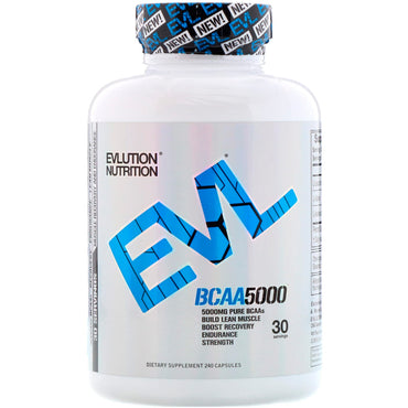EVLution Nutrition, BCAA 5000, 240 cápsulas