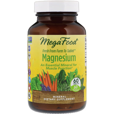 MegaFood, Magnesio, 60 tabletas