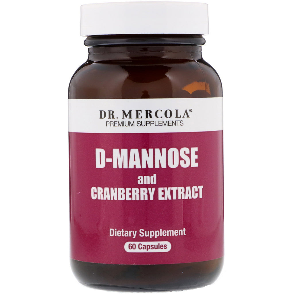 Mercola, D-Manose e Extrato de Cranberry, 60 Cápsulas