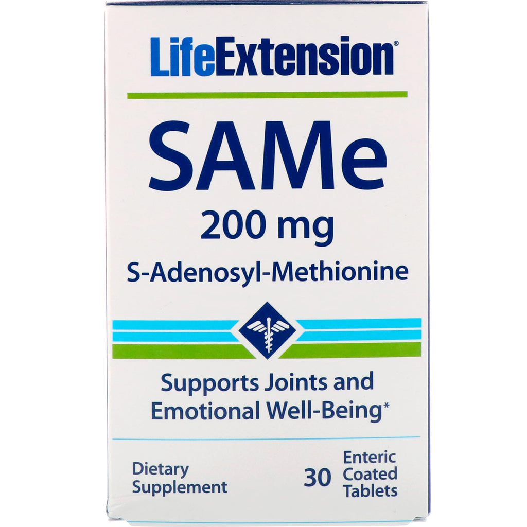 Life Extension, SAMe, 200 mg, 30 comprimés à enrobage entérique