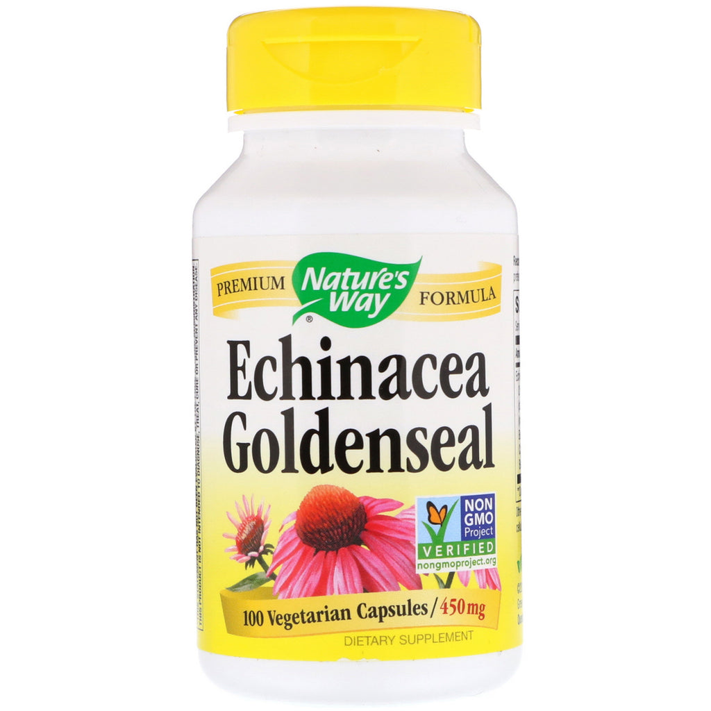 Nature's Way, Echinacea Goldenseal, 450 mg, 100 vegetariske kapsler