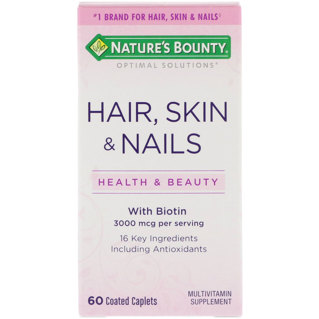 *Reduzido* Nature's Bounty Hair Skin & Nails 60 cápsulas revestidas