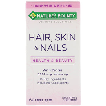 *Reduced* Nature's Bounty Hair Skin & Nails 60 Coated Caplets
