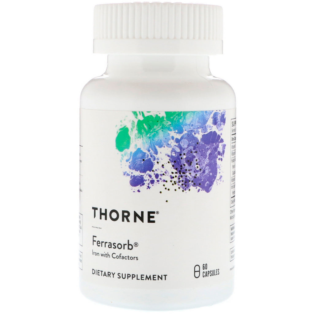 Thorne onderzoek, ferrasorb, 60 capsules