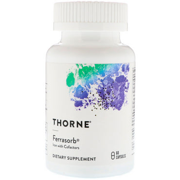 Thorne Research, Ferrasorb, 60 gélules