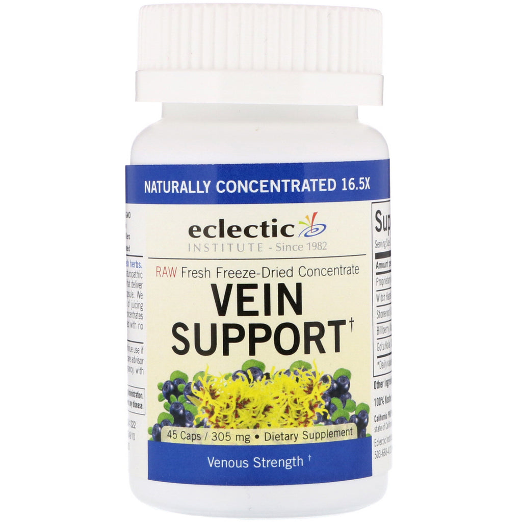Eclectic Institute, Vene Support, 305 mg, 45 Caps