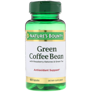 Nature's Bounty, boabe de cafea verde cu cetone de zmeură și ceai verde, 60 de capsule