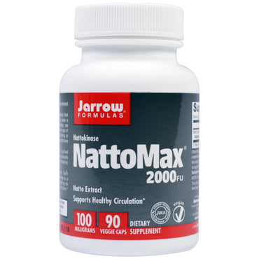 Jarrow Formulas, NattoMax 2000 FU、100 mg、植物性カプセル 90 粒