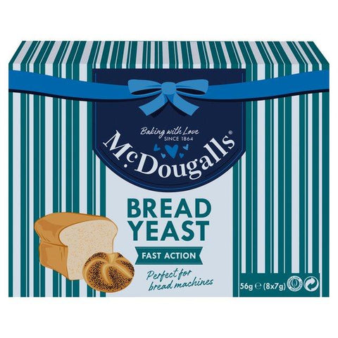 McDougalls Fast Action Dried Yeast Sachets 8 x 7 g (Pack of 6)