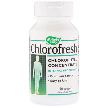 Nature's Way, Chlorofresh, concentrado de clorofila, 90 cápsulas blandas