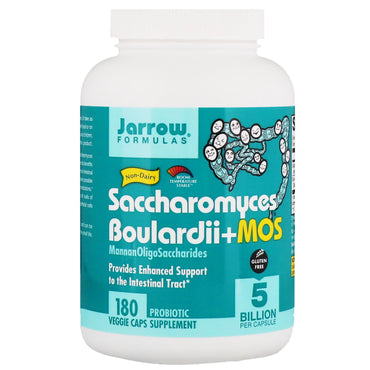 Jarrow Formulas, Saccharomyces Boulardii + MOS, 180 gélules végétariennes