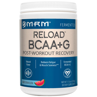 MRM, BCAA+ G Reload, recuperación post-entrenamiento, sandía, 330 g (11,6 oz)
