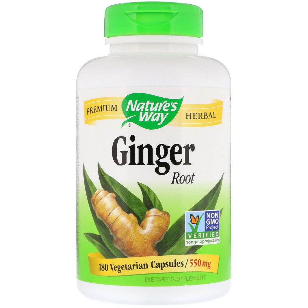 Nature's Way, Ginger Root, 550 mg, 180 Vegetarian Capsules
