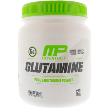 MusclePharm, Glutamine Essentials, zonder smaak, 1,32 lbs (600 g)