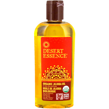 Desert Essence, Aceite de jojoba para cabello, piel y cuero cabelludo, 4 fl oz (118 ml)