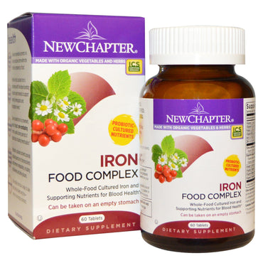 Nuevo capítulo, hierro, complejo alimentario, 60 comprimidos.