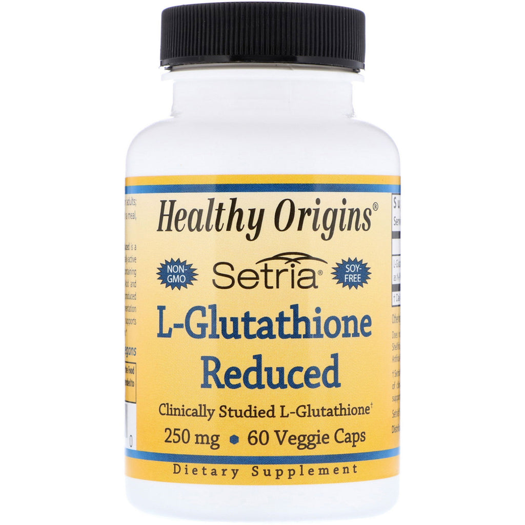 Healthy Origins, Setria, L-Glutathion réduit, 250 mg, 60 gélules végétariennes
