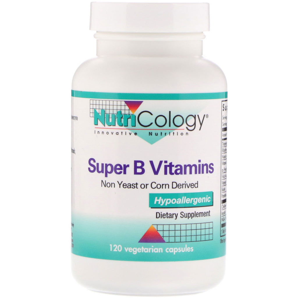 Nutricologia, vitamine super B, 120 capsule vegetariane