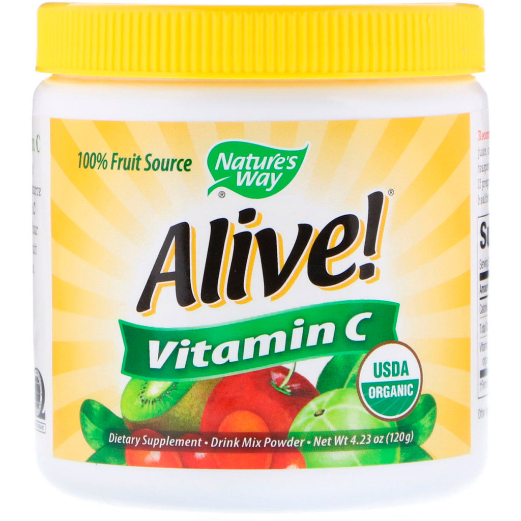 Nature's Way, Alive!, Fruktkilde, Vitamin C, Drink Mix Powder, 4,23 oz (120 g)