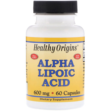 Healthy Origins, Ácido Alfa Lipóico, 600 mg, 60 Cápsulas
