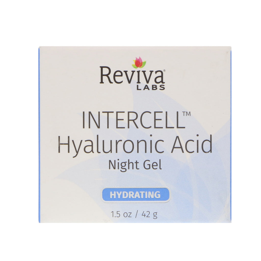 Reviva Labs, InterCell, Gel de nuit à l'acide hyaluronique, hydratant, 1,5 oz (42 g)